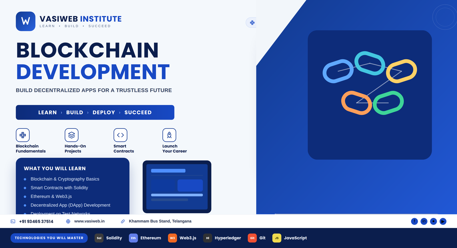 Blockchain Development course in Khammam — smart contracts and Web3 training